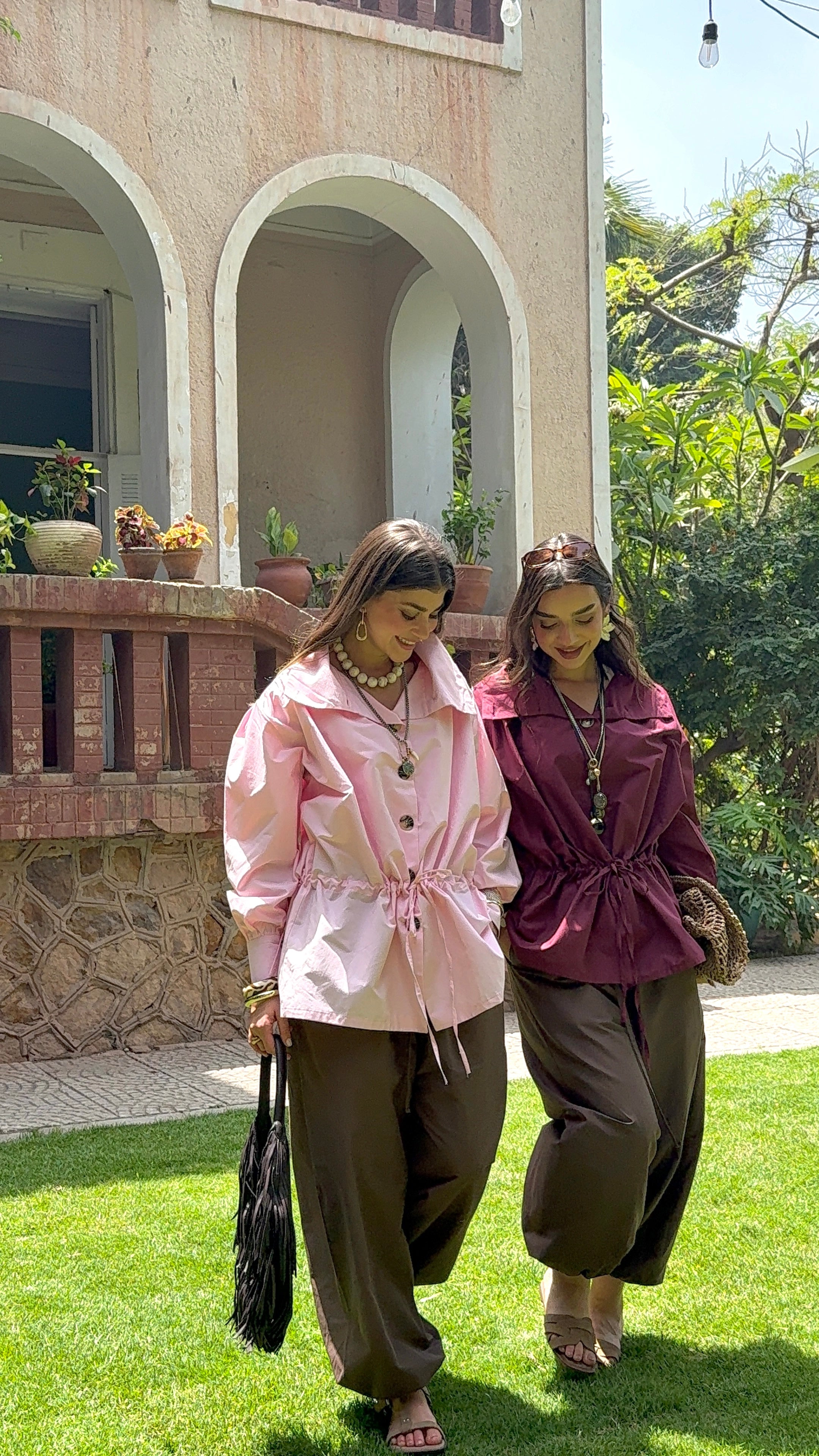 LEENA High Neck shirt - Burgundy