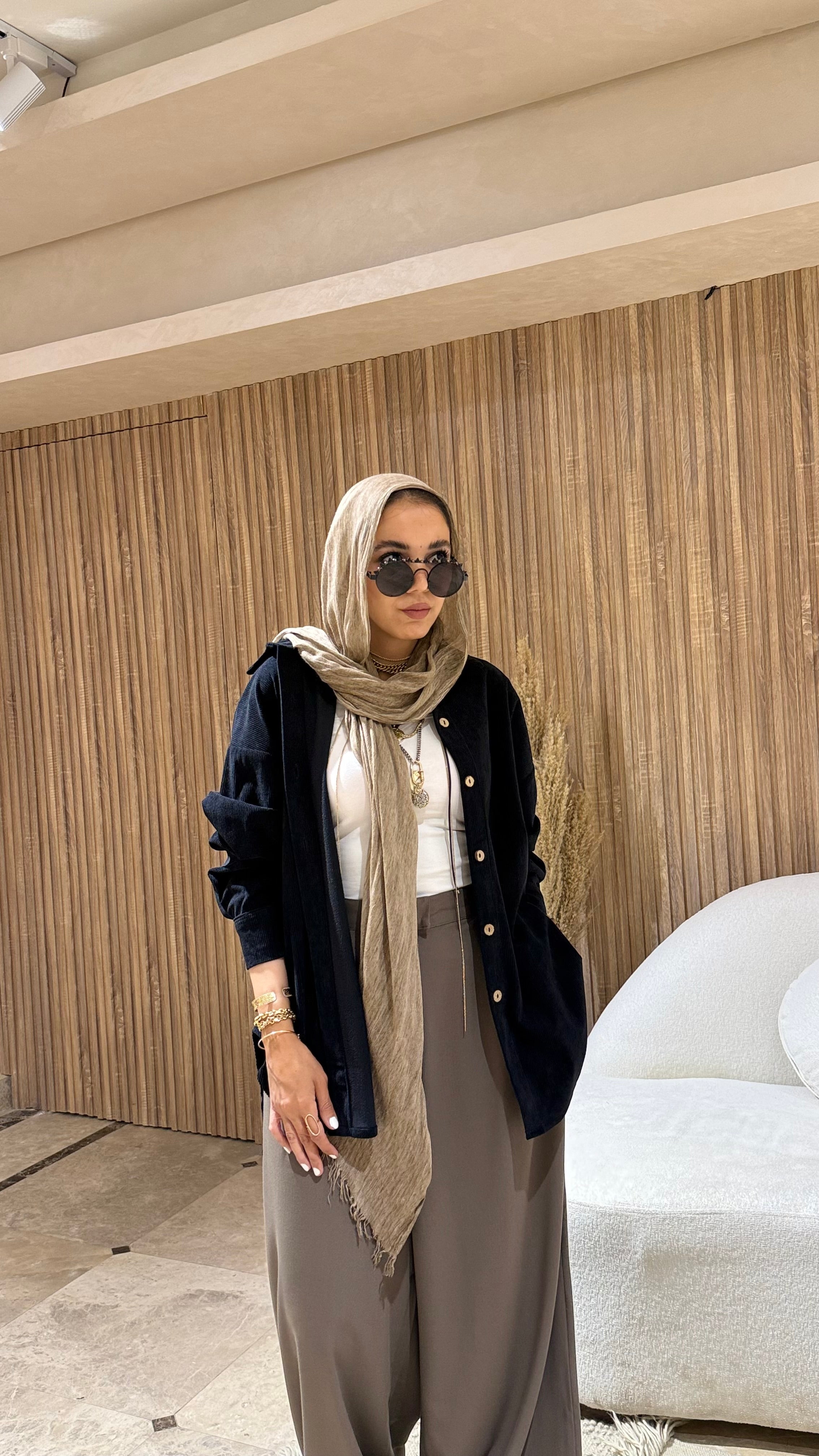 Black corduroy velvet shirt