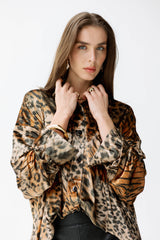 Velvet leopard shirt