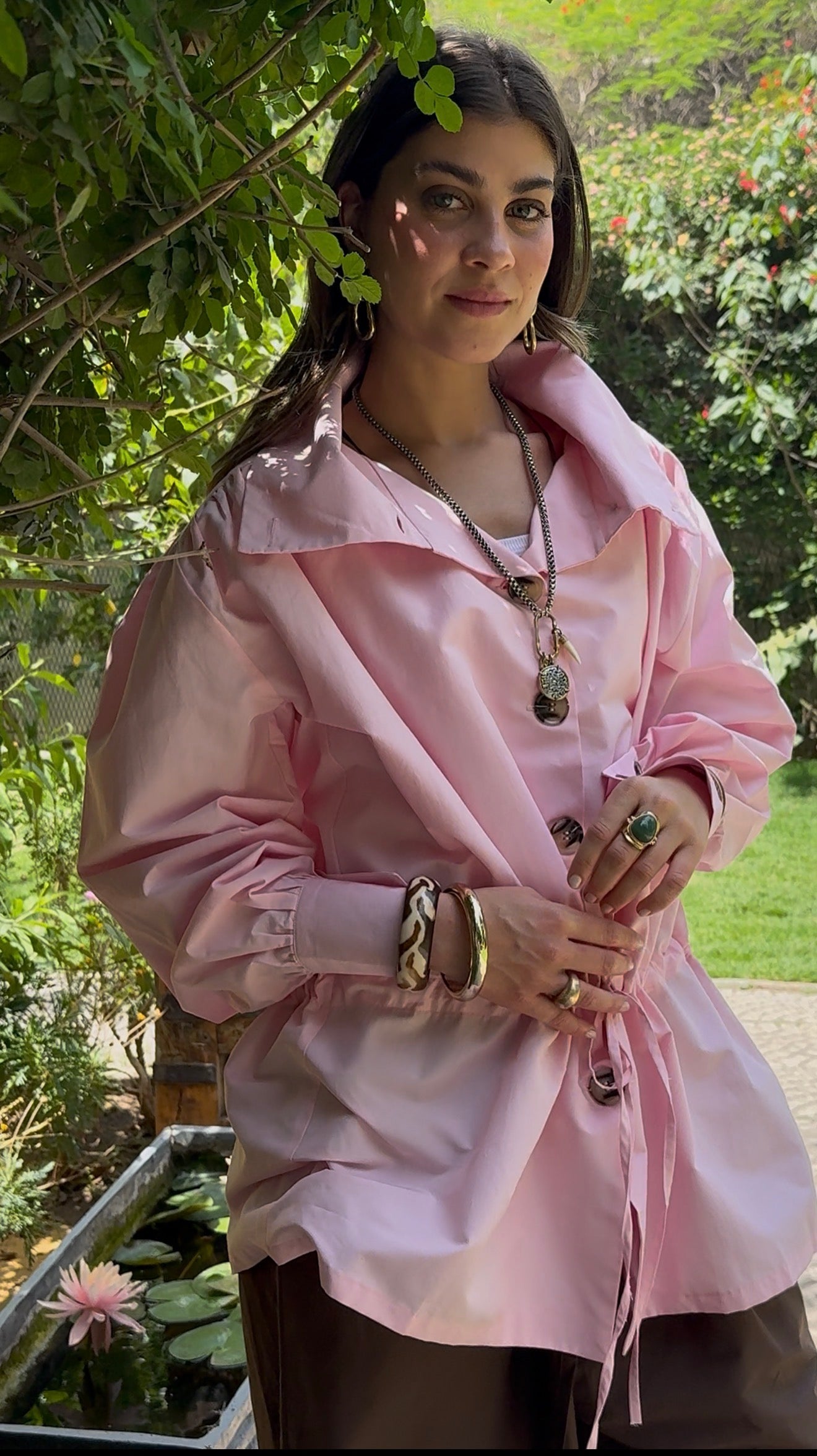 LEENA High Neck shirt - baby pink