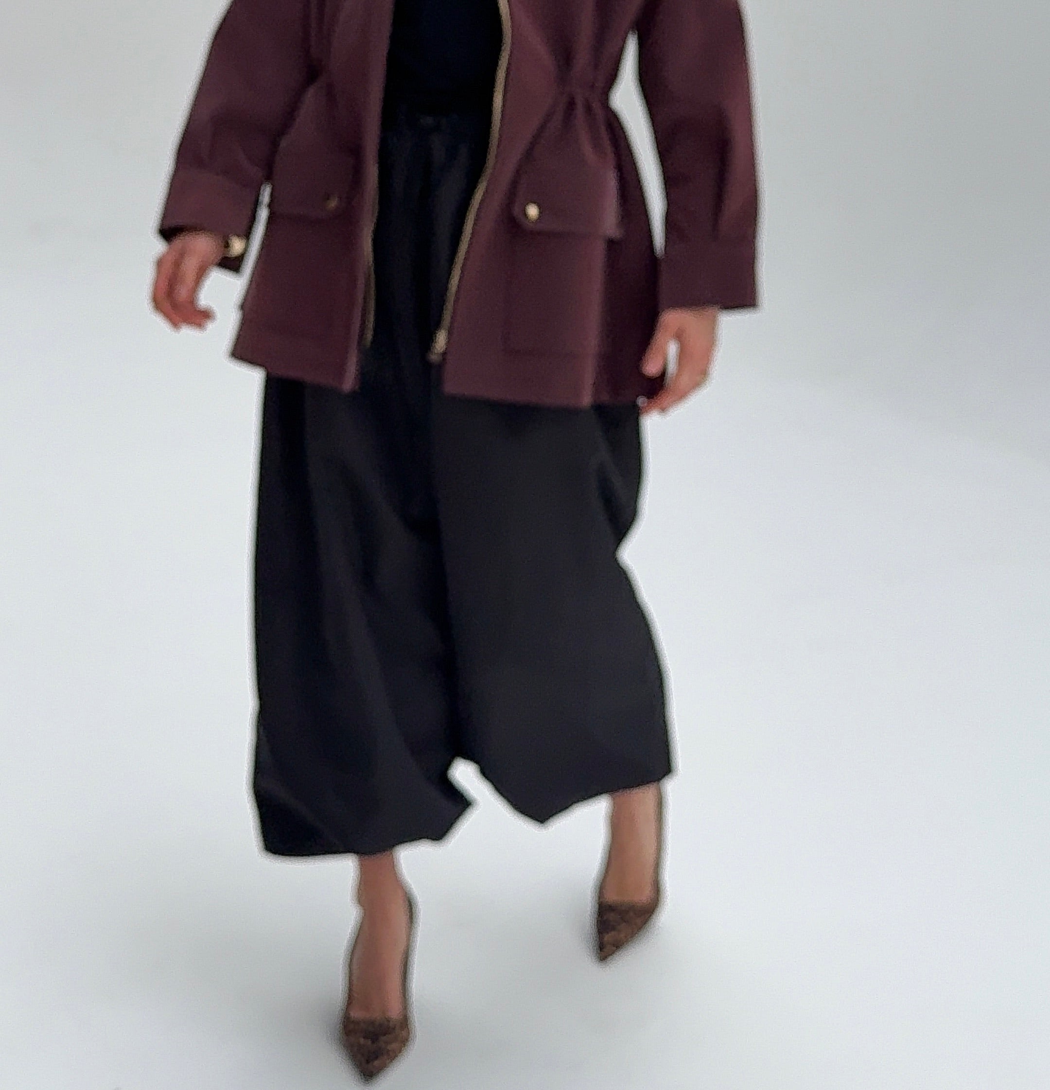 Black ballon waterproof pants