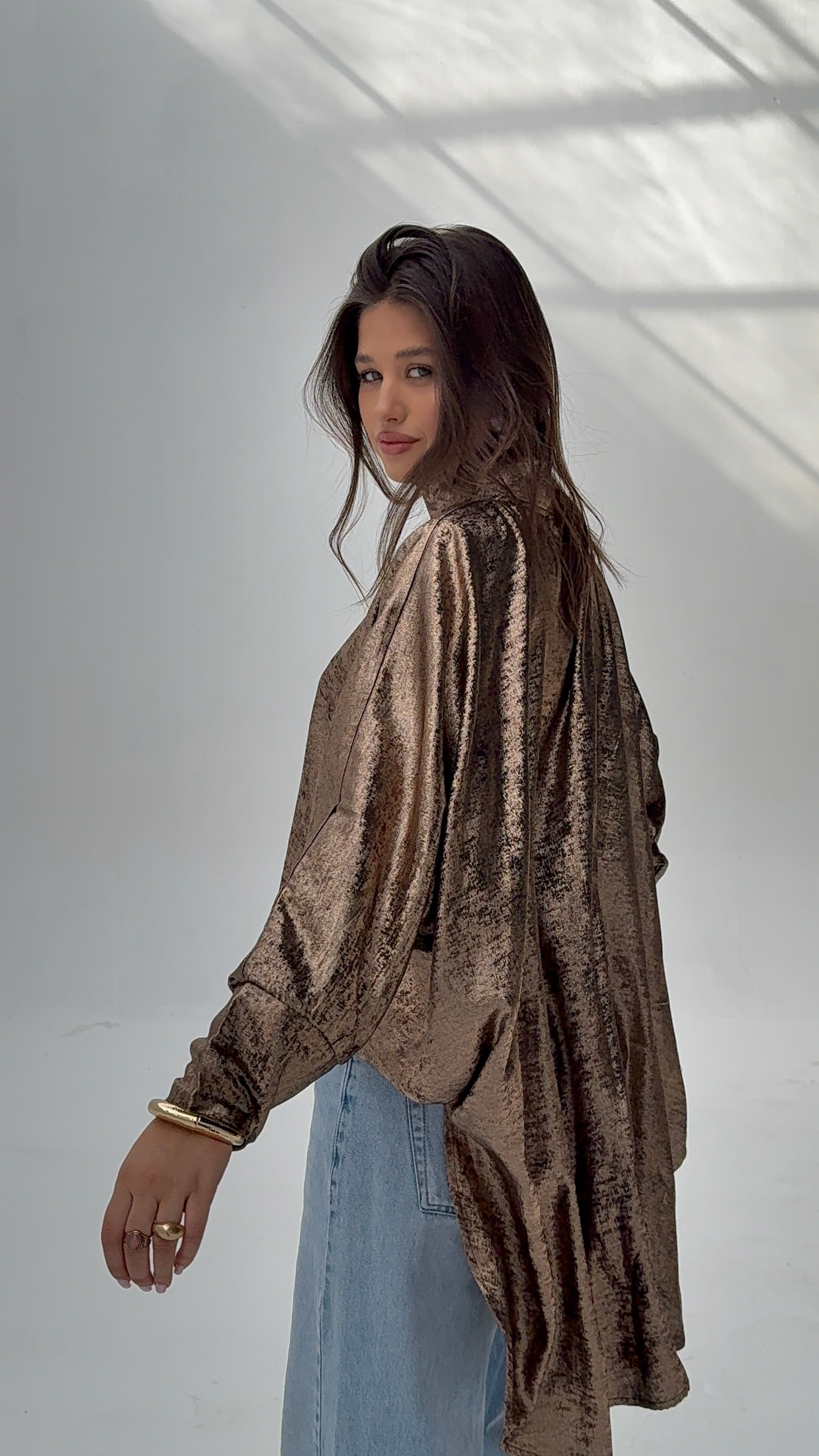Gold shimmery poncho