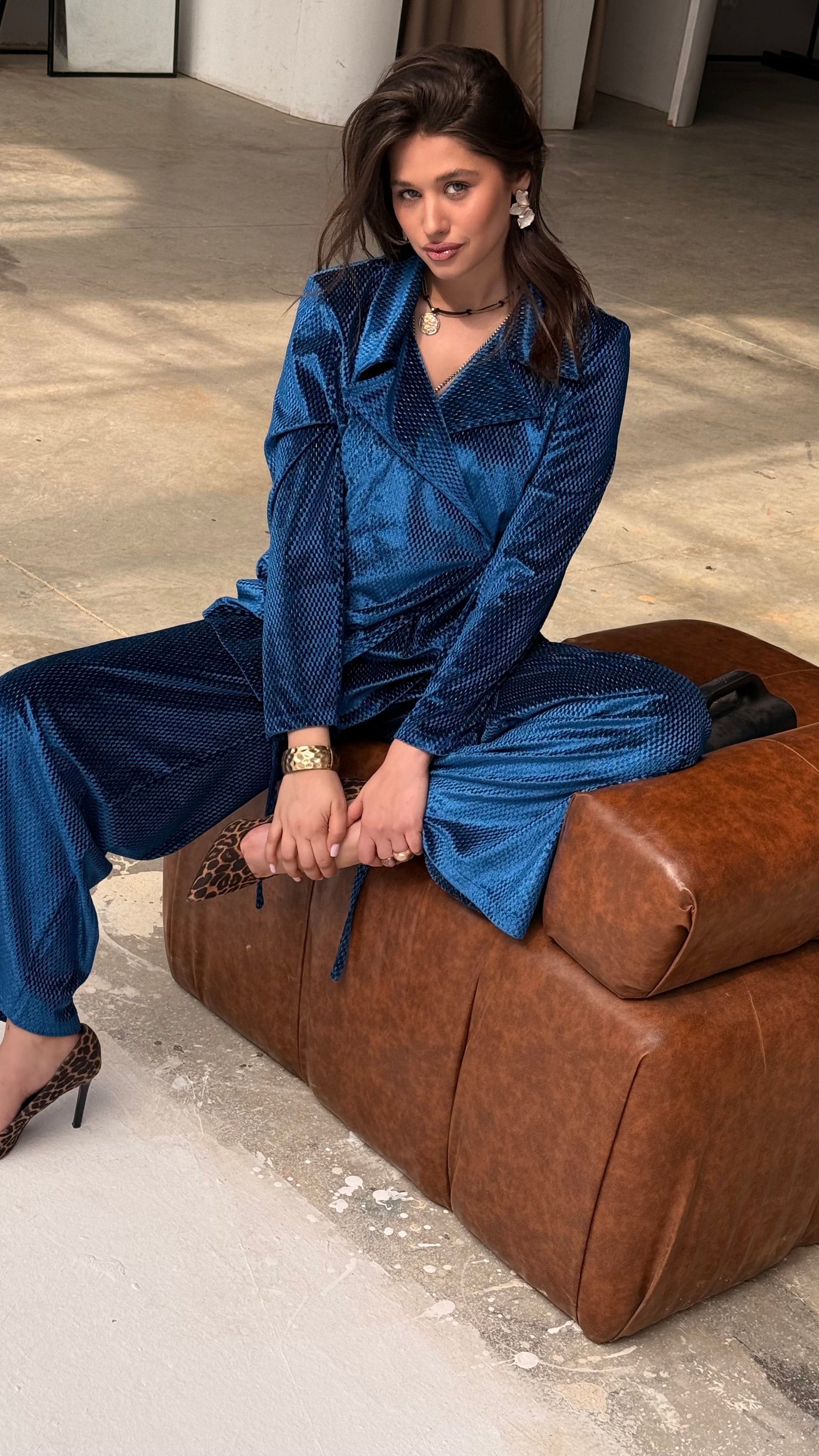 NOURA jacquard velvet set