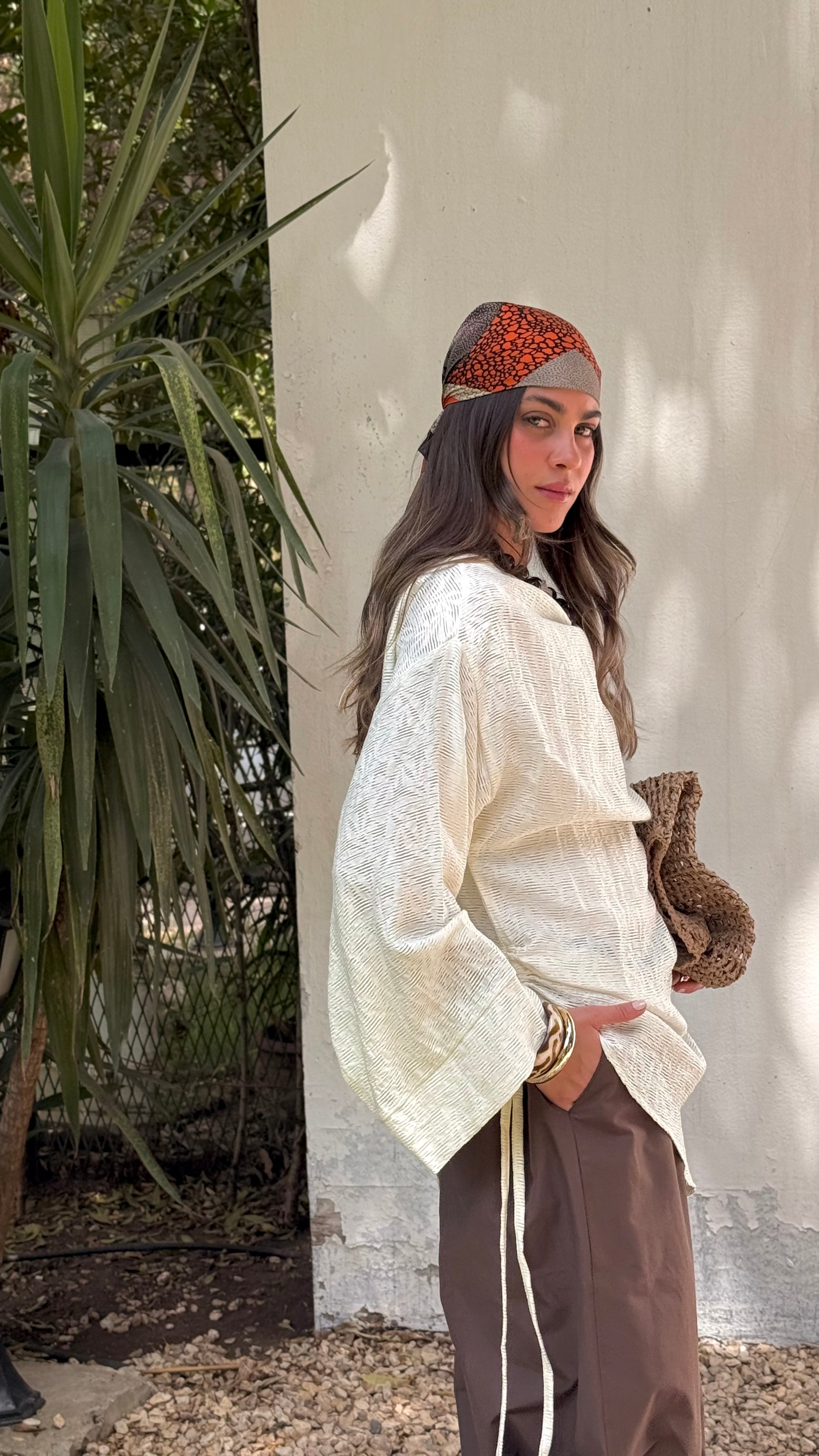 Drama Asymmetrical top - off white