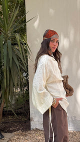 Drama Asymmetrical top - off white