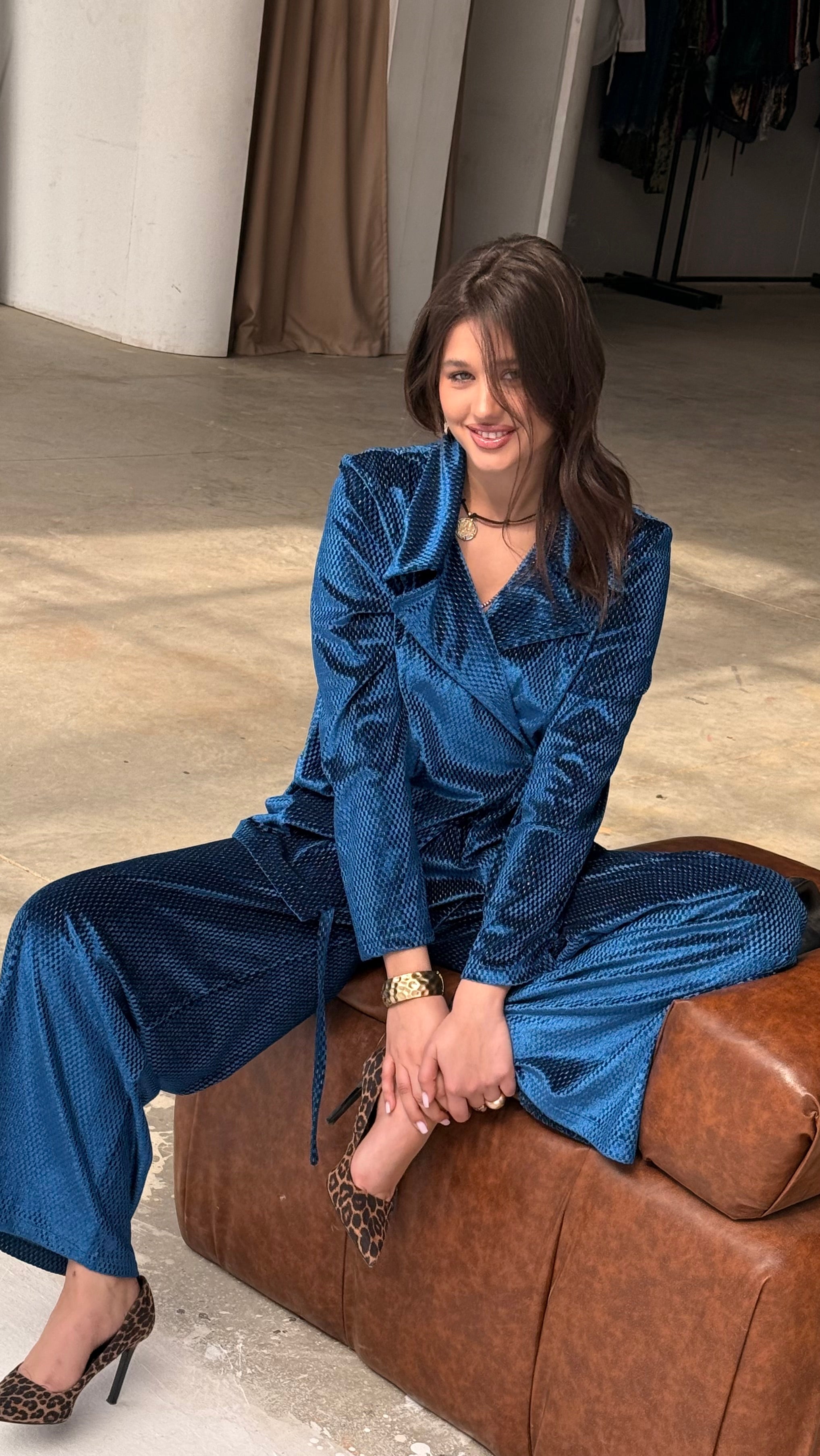 NOURA jacquard velvet set