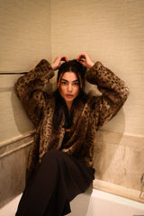 Leo statement fur coat