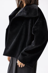 Black high neck jacket