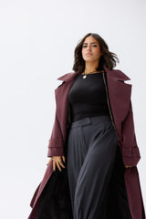 Premium soft wool Dark Grey loose pants