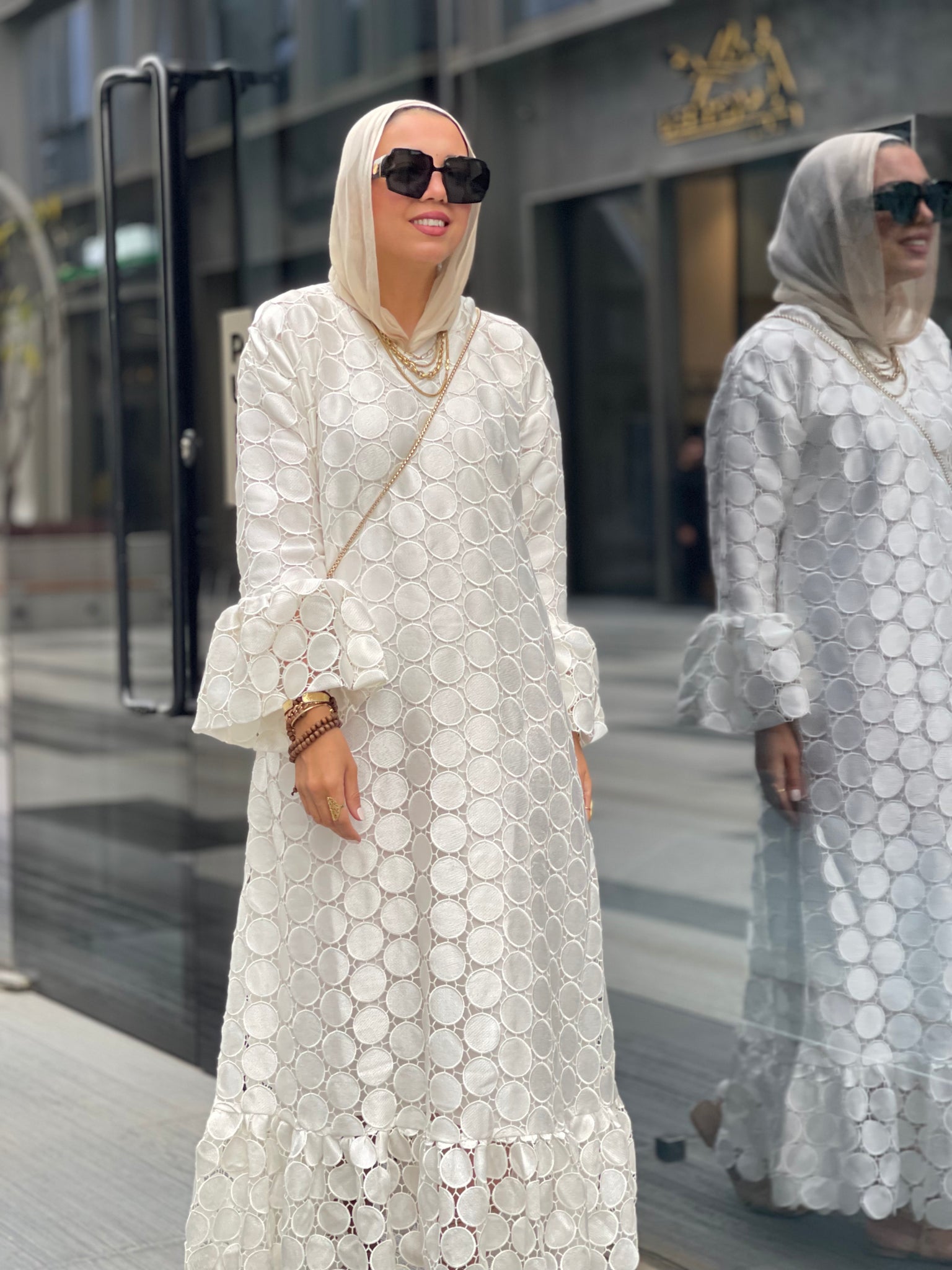 White jubair dress