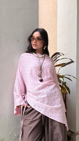 Drama Asymmetrical top - baby pink