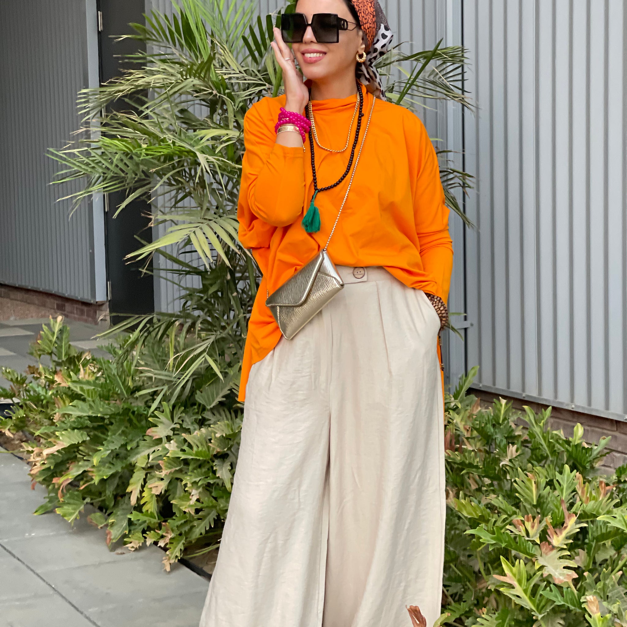 Orange  cotton top